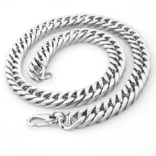 Domineering Nuevo joyas de plata titanio acero acero inoxidable joyería de joyas para hombres collar de látigo